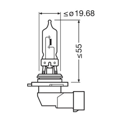 Osram HB3 Halogen Lamp 12V 100W Super Bright Premium P20d