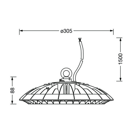 230V LED Highbay UFO 175W 28000LM 90°