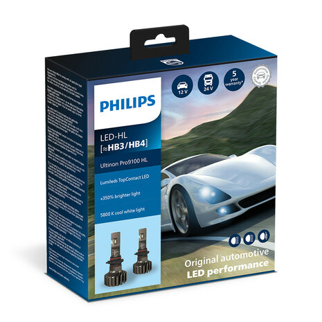 Philips HB3/HB4 LED Headlight 12/24V 20W 2 Pieces