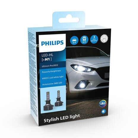 Philips H1 LED Headlight 12-24V Ultinon Pro3022 Set - Werkenbijlicht