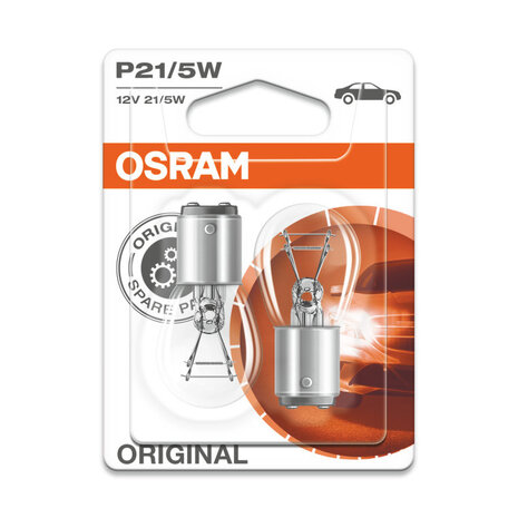 Osram P21/5W 12V Bulb BAY15d Original Line 2 Pieces