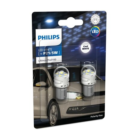 Philips LED Retrofit P21/5W White 12V 2 Stuks