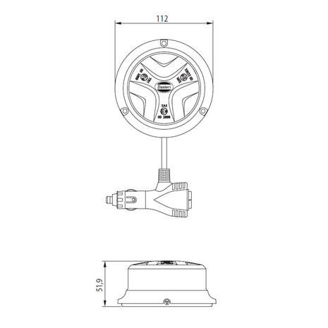 Led Beacon With Magnetic Base Red