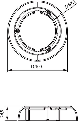 Omhulsel voor LED interieurlamp