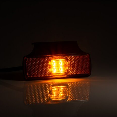 Fristom LED Marker Lamp Orange + Reflector with Mounting Bracket