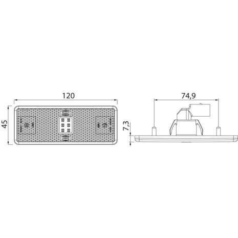 Led Side Marker Lamp Orange 9-33V