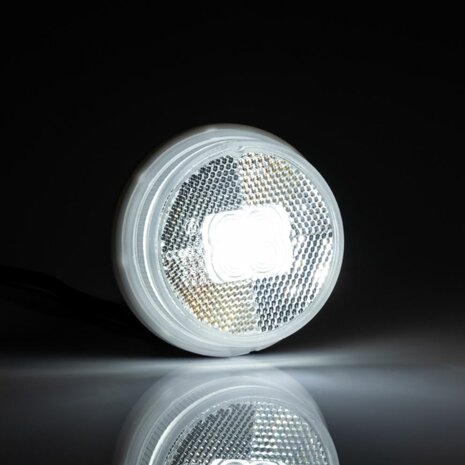 Fristom LED Marker Lamp Round White + 0,5m Cable