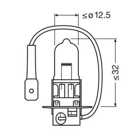 Osram H3 Halogen Lamp 12V 100W Super Bright Premium PK22s