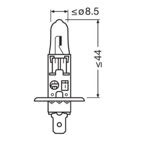 Osram H1 Halogen Lamp 12V 55W P14.5s Night Breaker Silver