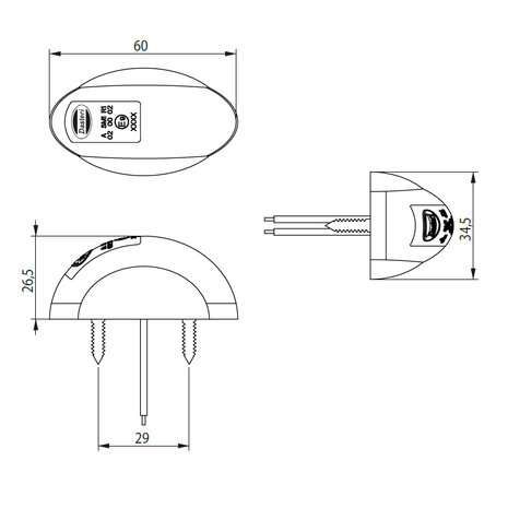 LED Markeringslamp 2-Functies 10-30V