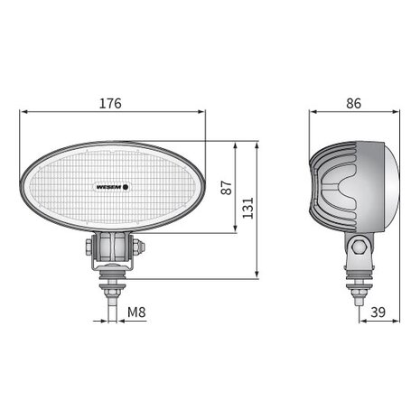 LED Worklight Floodlight 4000LM + Cable