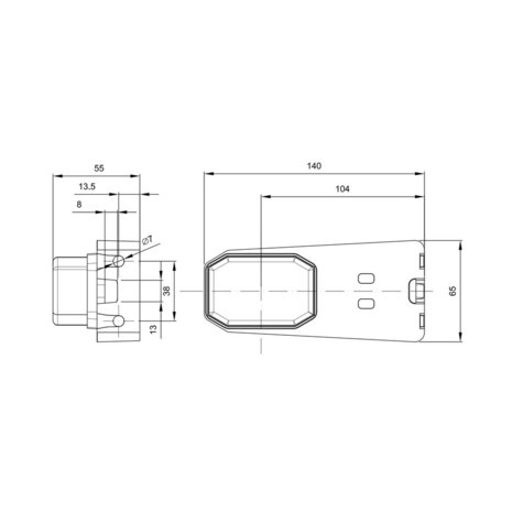 Fristom LED Marker Lamp White with corner holder FT-001