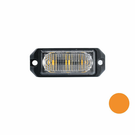 LED flitser 3-voudig ultra flat Oranje