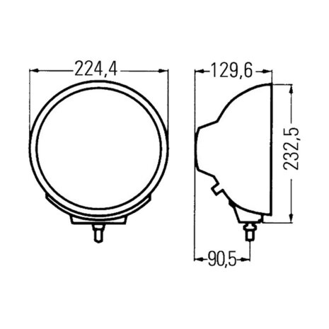 Hella Verstr Luminator m/stl chroom H1 | 1F8 007 560-051