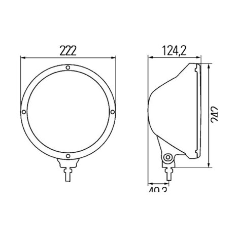 Hella Verstr R3003 m/led stl chroom rand | 1F8 009 797-431