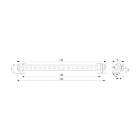 Hella LED Lightbar LB470 + Parking Light | 1FJ 958 140-001