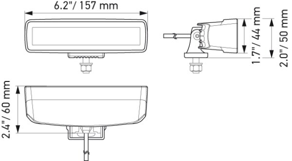 Hella LED Mini Lightbar 6.2" Wide | 1FB 358 176-201