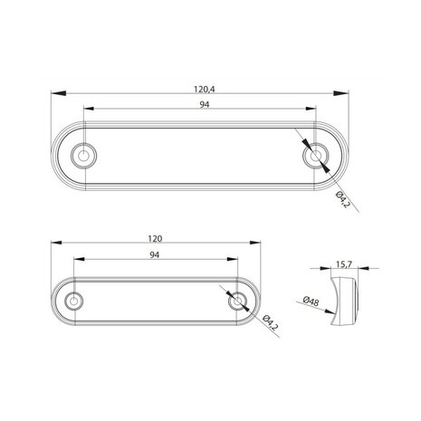 Fristom FT-073 C LED Marker Light Red Long