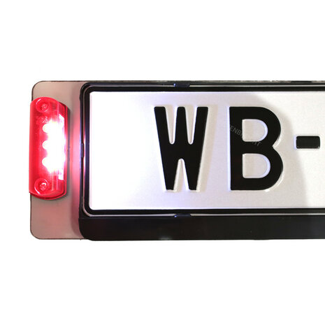 Stainless Steel License Plate Holder Incl License Plate Lamps