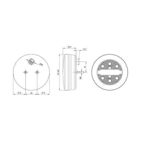 Fristom FT-113 LED Achterlicht 3-Functies 5-pins Bajonet