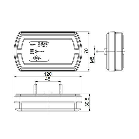 Horpol LED Taillight 3-functions LZD 2790