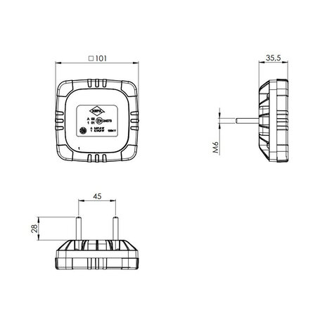 Horpol Roca Taillight 3-functions LZD 2800