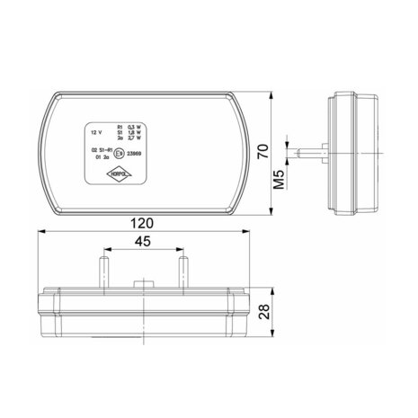 Horpol LED Taillight Carla 3-functions LZD 2791