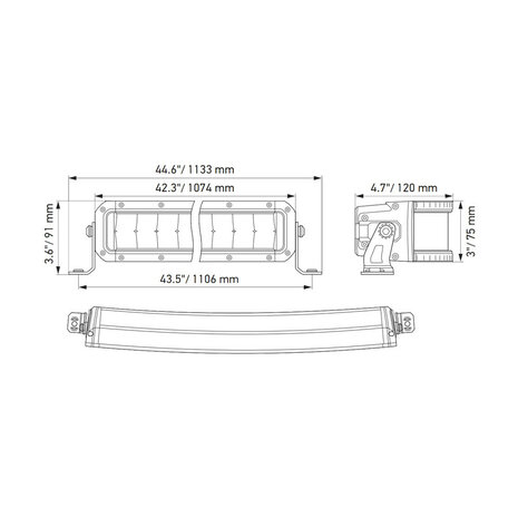 Hella Black Magic Double Curved LED Lightbar 40" 102CM | 1FJ 358 196-621