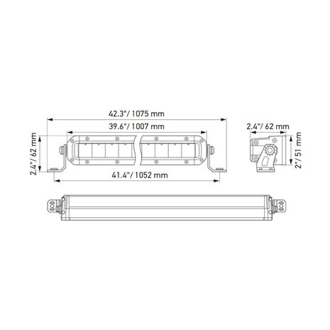 Hella Black Magic Slim LED Lightbar 40" 102CM | 1GJ 358 197-321