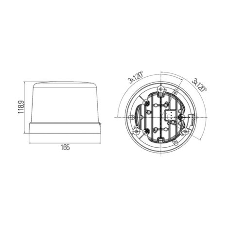 Hella LED Beacon KL7000 12/24V Orange | 2RL 011 484-001