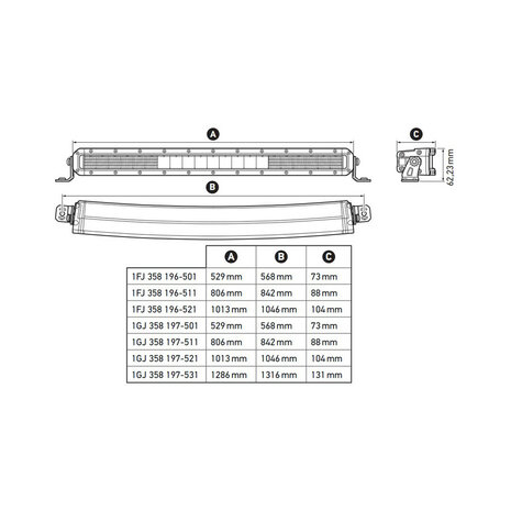 Hella Black Magic Curved LED Lightbar 40" 1013MM | 1FJ 358 196-521