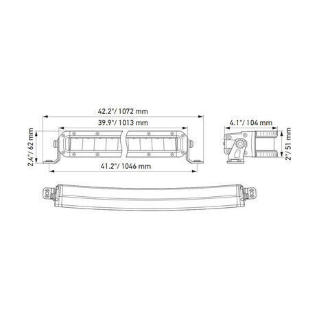 Hella Black Magic Curved LED Lightbar 40" 102CM | 1GJ 358 197-521