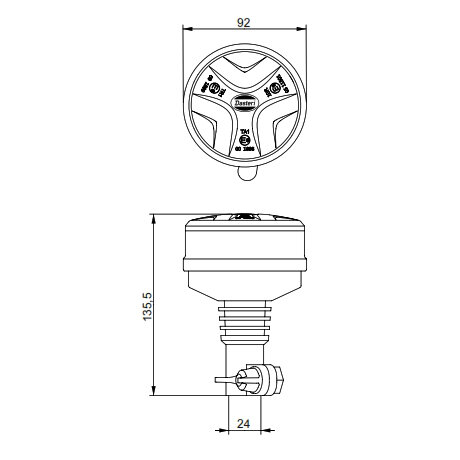 LED Beacon with Flexible Base Orange