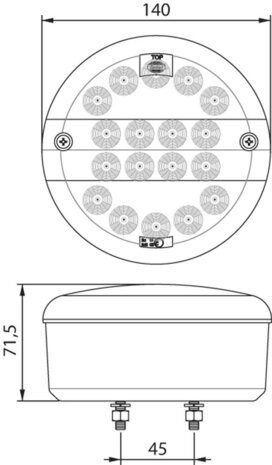 3-Functions Rear Led lamp