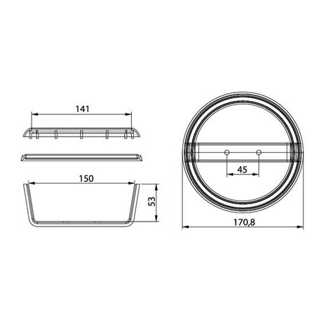 Chrome Ring For LED  Lamps Round
