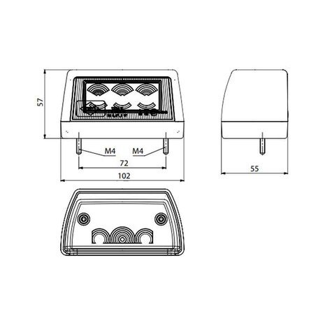 Horpol LED License Plate Light 12-24V Red LTD 2111