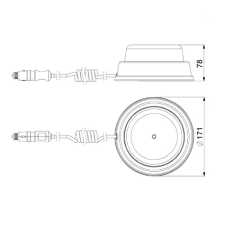 Horpol LED Beacon Magnetic Orange LDO-2664/R