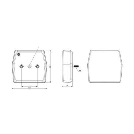 Fristom FT-222 LED Taillight 3-Functions 12V Bajonet