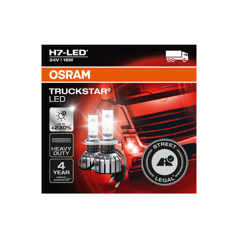 Osram Truckstar LED H7 24V Set ECE Approved