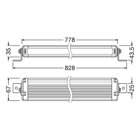 Osram LED Lightbar Combi VX750-CB- SR SM 78cm