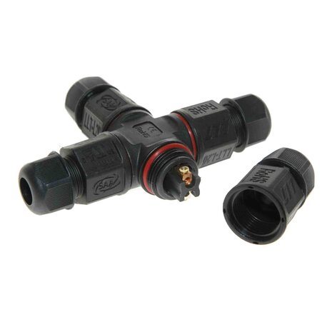 Waterproof 4-way cable connector 3-Core