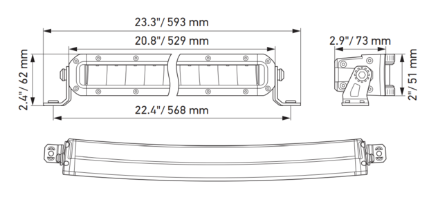 Hella Black Magic Curved LED Lightbar 20" 51CM | 1FJ 358 196-501