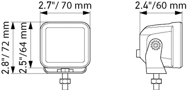 Hella LED Cube Set 2.7" Spotlight | 1FA 358 176-801