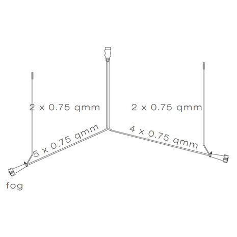 Aspöck Wiring Harness 5.2 meters + 2x branch DC 3M