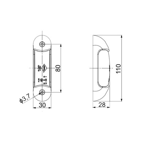 Horpol LED Markeringslamp 12-24V 3-Functies + 0,5m Kabel LD 2166