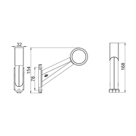 Horpol LED Stalk Marker Lamp 2-Functions + 0,45m cable Left