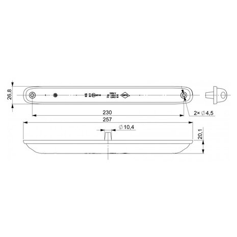 Horpol LED Fog and Reversing Lamp Slim Design LZD 2252