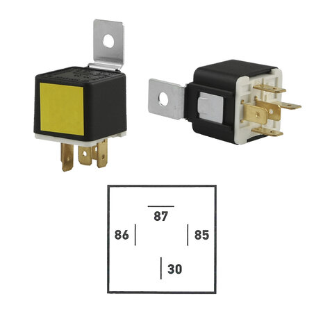 12 Volt Make-Contact Relay 30A