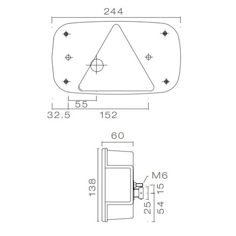 Aspöck Rear Lamp Multipoint 3 Right + Reverse