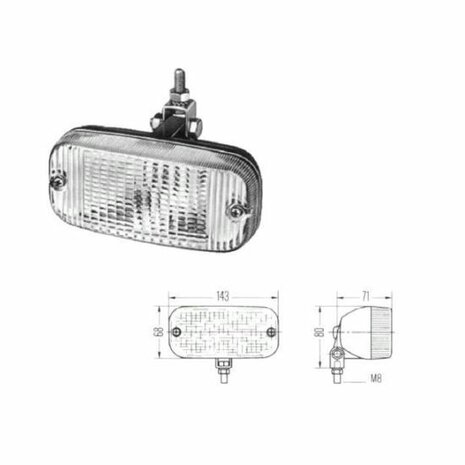 HELLA (TALMU) Daytime Running Lamp 21W Clear 143x68x77mm | 2PT 964 296-071